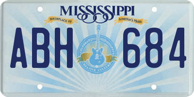 MS license plate ABH684