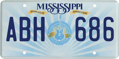 MS license plate ABH686