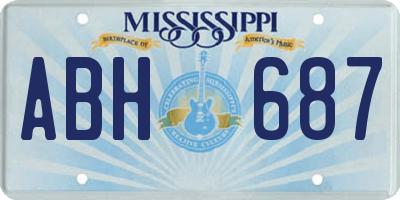 MS license plate ABH687