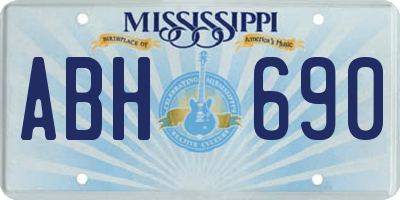 MS license plate ABH690