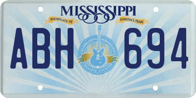 MS license plate ABH694