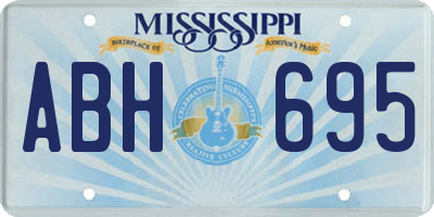 MS license plate ABH695