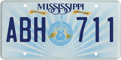 MS license plate ABH711
