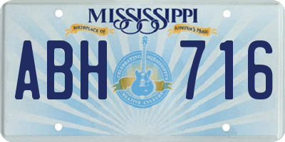 MS license plate ABH716