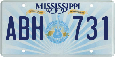 MS license plate ABH731