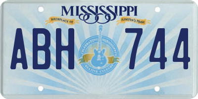 MS license plate ABH744