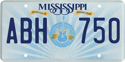 MS license plate ABH750