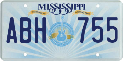 MS license plate ABH755