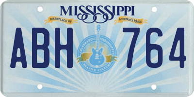 MS license plate ABH764