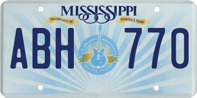 MS license plate ABH770