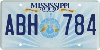 MS license plate ABH784