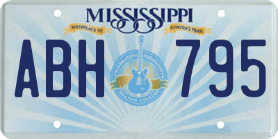 MS license plate ABH795