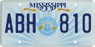 MS license plate ABH810