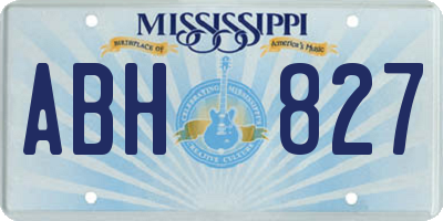 MS license plate ABH827