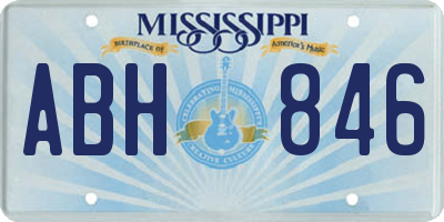 MS license plate ABH846