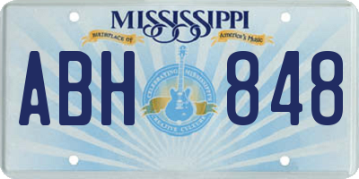 MS license plate ABH848