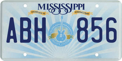 MS license plate ABH856