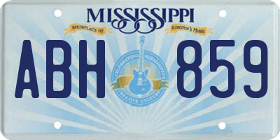 MS license plate ABH859