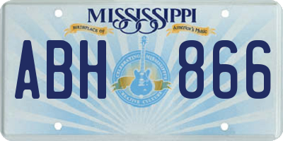 MS license plate ABH866