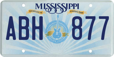 MS license plate ABH877