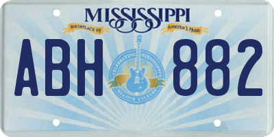 MS license plate ABH882