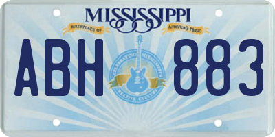 MS license plate ABH883