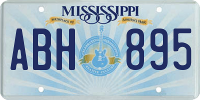 MS license plate ABH895