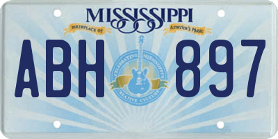 MS license plate ABH897