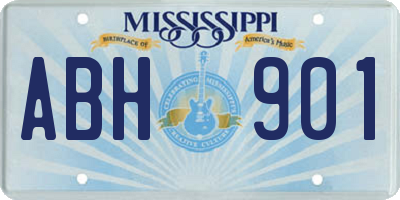 MS license plate ABH901