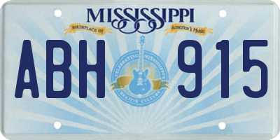 MS license plate ABH915