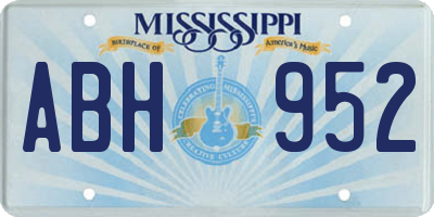 MS license plate ABH952