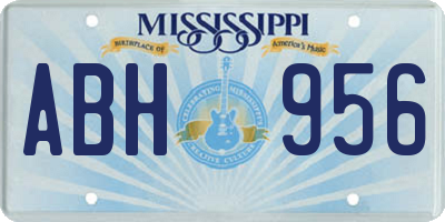 MS license plate ABH956