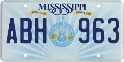 MS license plate ABH963
