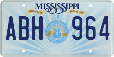 MS license plate ABH964