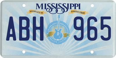 MS license plate ABH965
