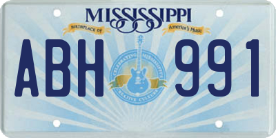 MS license plate ABH991