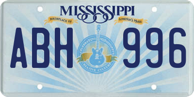 MS license plate ABH996