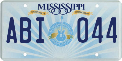 MS license plate ABI044