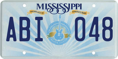 MS license plate ABI048