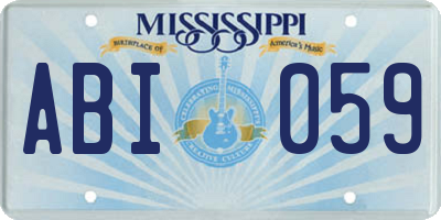MS license plate ABI059