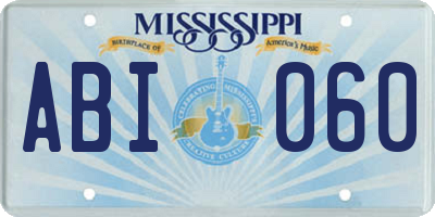 MS license plate ABI060