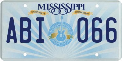 MS license plate ABI066
