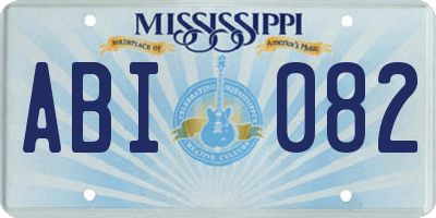 MS license plate ABI082