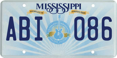MS license plate ABI086