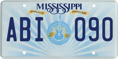 MS license plate ABI090