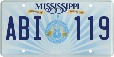MS license plate ABI119