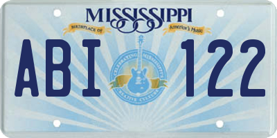 MS license plate ABI122