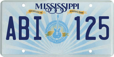 MS license plate ABI125