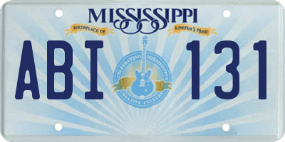 MS license plate ABI131