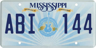 MS license plate ABI144